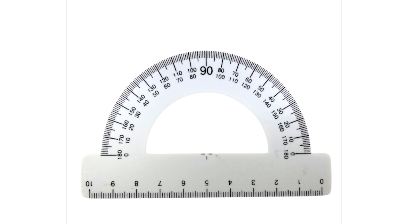Транспортир 10 см 180° пластиковий, в асортименті