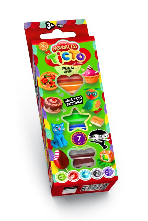 Набір тіста для ліплення «Master Do» на 7 кольорів по 20 г, у коробкці 6х19х2,5 см, ТМ Данко Тойс