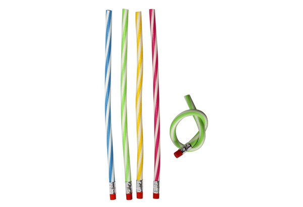 Олівець графітний гнучкий, пластиковий корпус, з глітером, 30 см