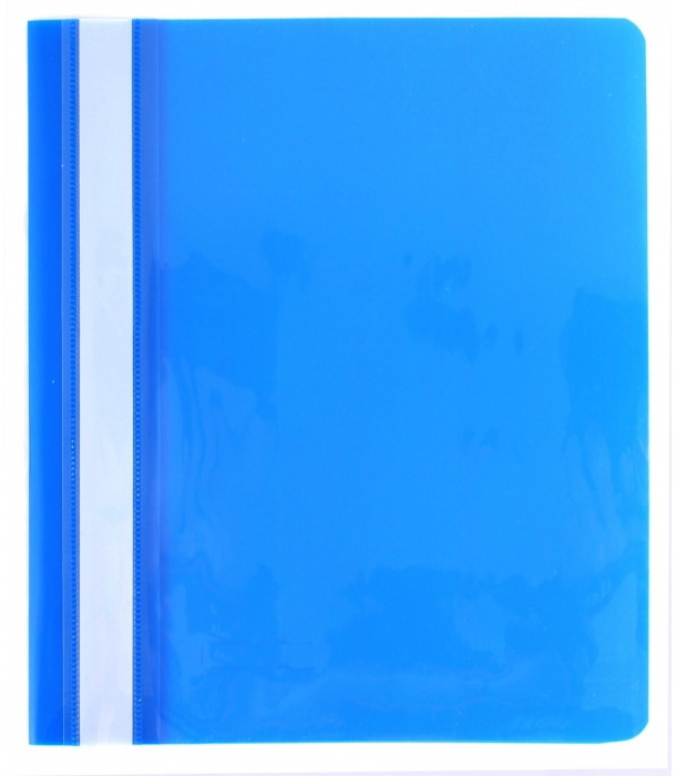 Папка-швидкозшивач А5 з прозорим верхом без перфорації синя, ТМ Economix