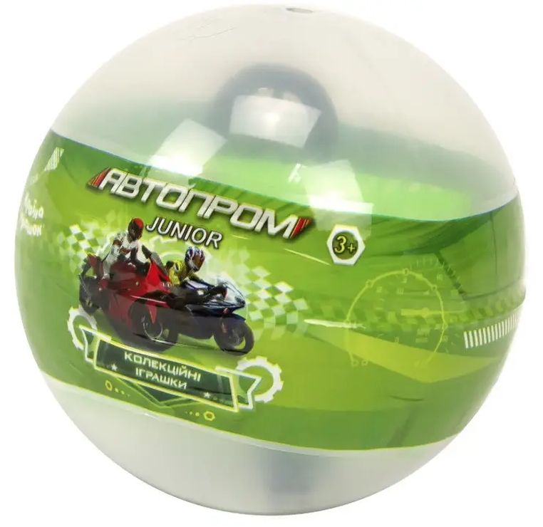 Мотоцикл металевий, у колбі 9 см, 36 шт. у дисплей боксі 40х30х28,5 см, Автопром