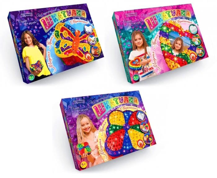 Набір для творчості «Скринька з кристалів своїми руками», у коробці 26,5х19х7,5 см, ТМ Данко Тойс