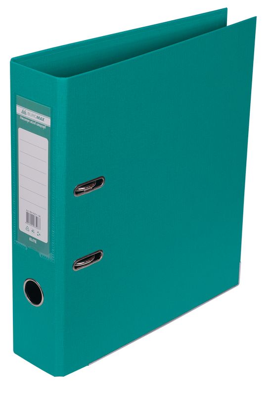 Папка-реєстратор «ELITE» А4 двостороння збірна 70 мм PP, бірюзова, ТМ Buromax