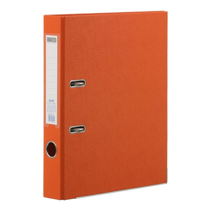 Папка-реєстратор «ELITE» А4 двостороння збірна 50 мм, PP, помаранчева, ТМ Buromax