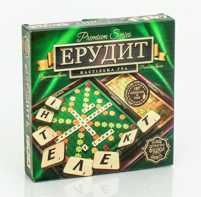 Гра настільна «Ерудит.PREMIUM SERIES» велика, у коробці 29х29х6 см, ТМ Данко Тойс