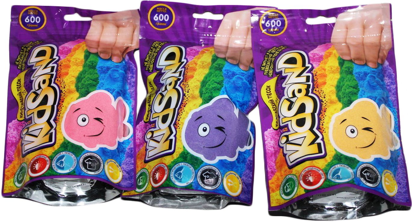 Кінетичний пісок «KidSand», в асортименті, у пакеті 600 гр., ТМ Данко Тойс