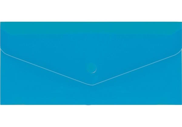 Євроконверт на кнопці Е65 180 мкм фактура «глянець», прозорий, синій, ТМ Economix