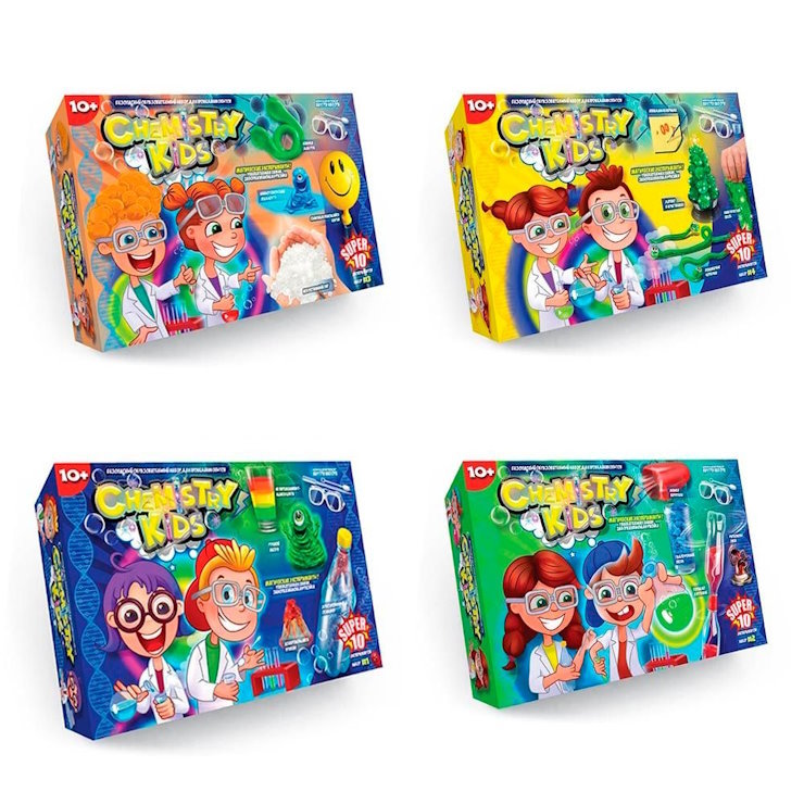 Набір для проведення дослідів «CHEMISTRY KIDS», в асортименті, у коробці 24,5х8,5х22,5 см, ТМ Данко Тойс