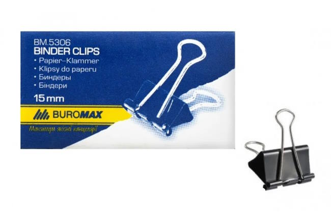 Біндери для паперу 15 мм, 12 шт., JOBMAX