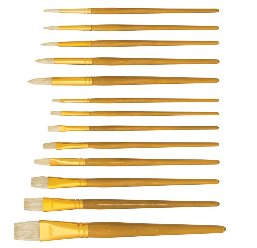 Пензлик художній «Maestro», щетина, плоский № 14, ТМ 1 Вересня