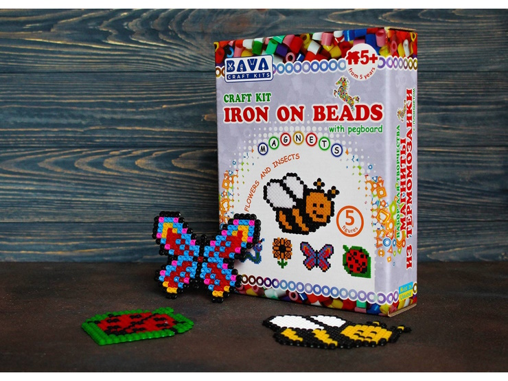 Магніти з термомозаїки «Квіти-комахи», ТМ «Умняшка»