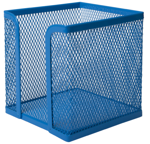 Бокс для паперу 100х100х100 мм металевий, синій, ТМ Buromax