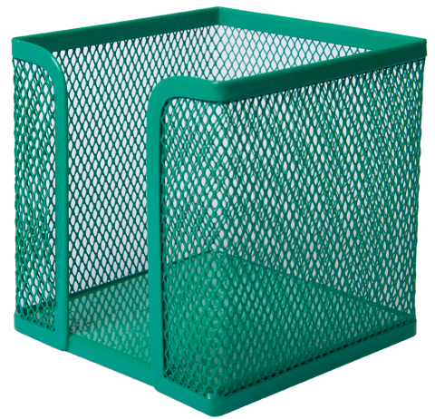 Бокс для паперу металевий, зелений 100х100х100 мм, TM Buromax