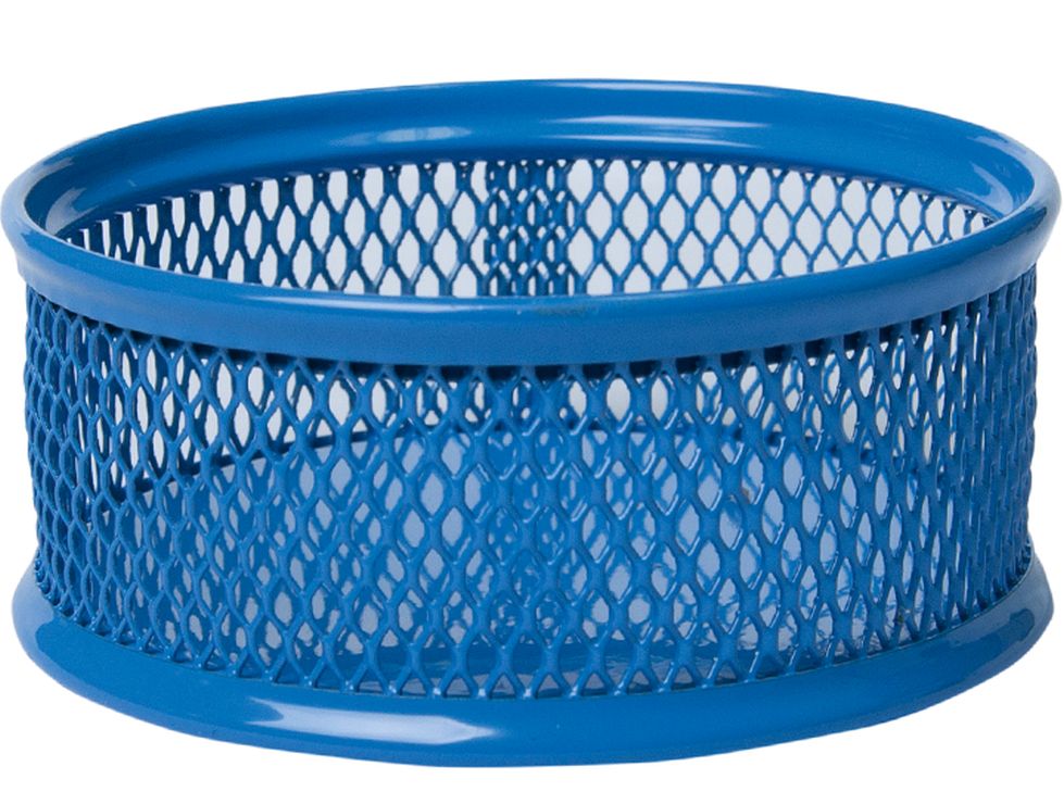 Підставка для скріпок 80х80х40мм, металева, синя, ТМ Buromax