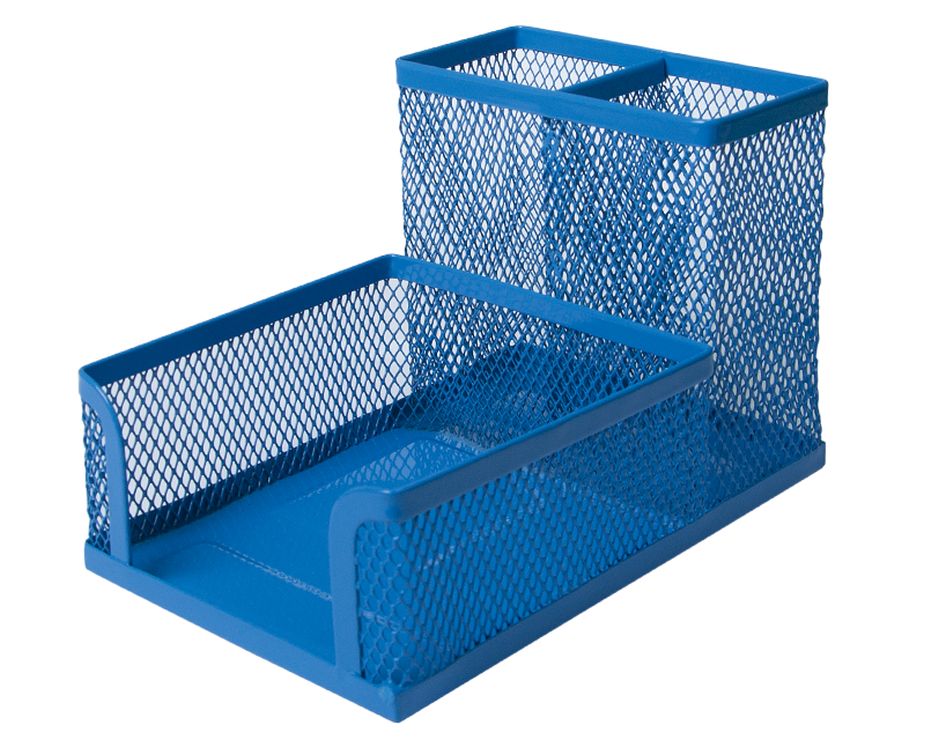 Органайзер настільний металевий 100х150х90 мм, синий,ТМ Buromax