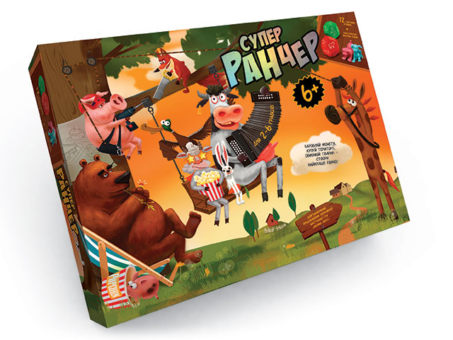 Гра настільна «Супер Ранчер» розважальна, у коробці 39х29х5 см, ТМ Данко Тойс