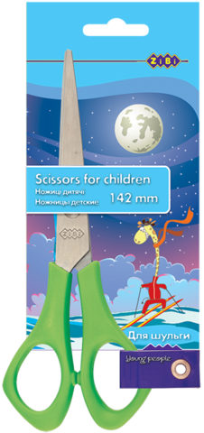 Ножиці дитячі для шульги 14,2 см салатові, TM ZiBi