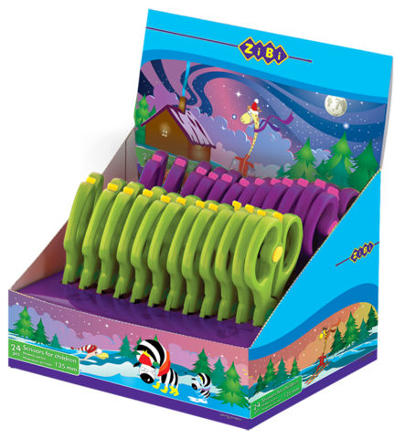 Ножиці дитячі 13,5 см з поворотним механізмом, TM ZiBi