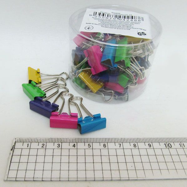 Біндери для паперу «Кольорові» 19 мм, ТМ J.Otten