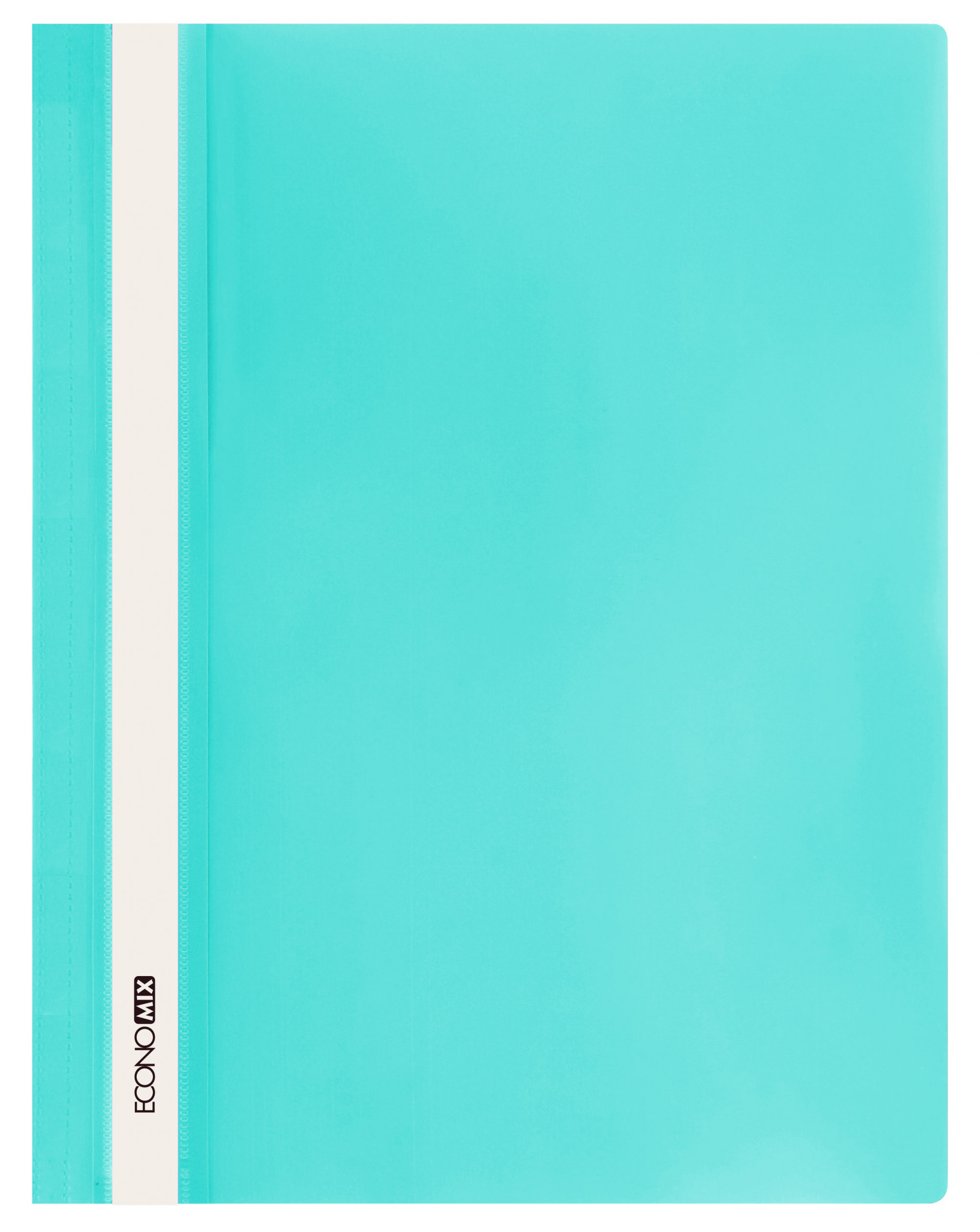 Папка-швидкозшивач А4 з прозорим верхом без перфорації, бірюзова, ТМ Economix