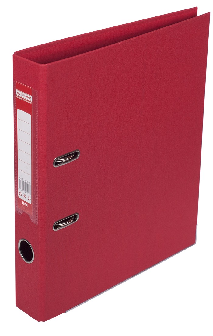 Папка-реєстратор «ELITE» А4 двостороння збірна 50 мм PP, червона, ТМ JOBMAX