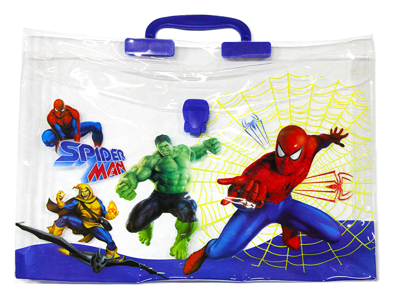 Папка-портфель «Павук» 38х28х4,5 см пластикова з ручкою, ТМ Leader