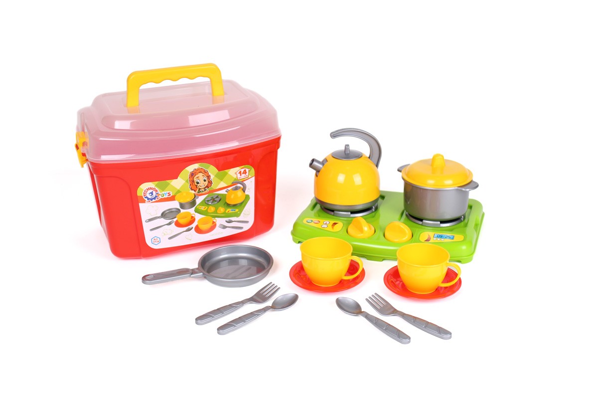 Набір посуду «№10» з 14 предметів, у валізі 27х19х18,5, ТМ Технок