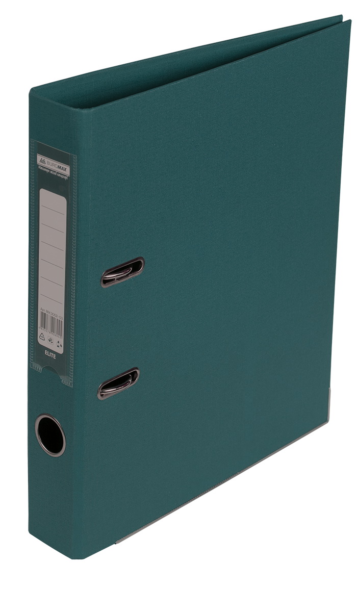 Папка-реєстратор «ELITE» А4 двостороння збірна 50 мм, PP, темно зелена, ТМ Buromax
