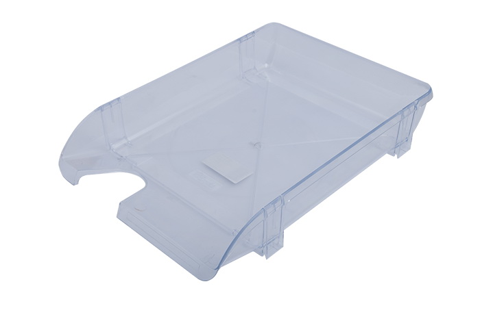 Лоток горизонтальний пластиковий прозорий 360х260х65 мм, Арніка