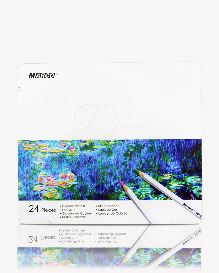 Олівці «Reffine» шестигранні на 24 кольори у металевій упаковці, ТМ Marco