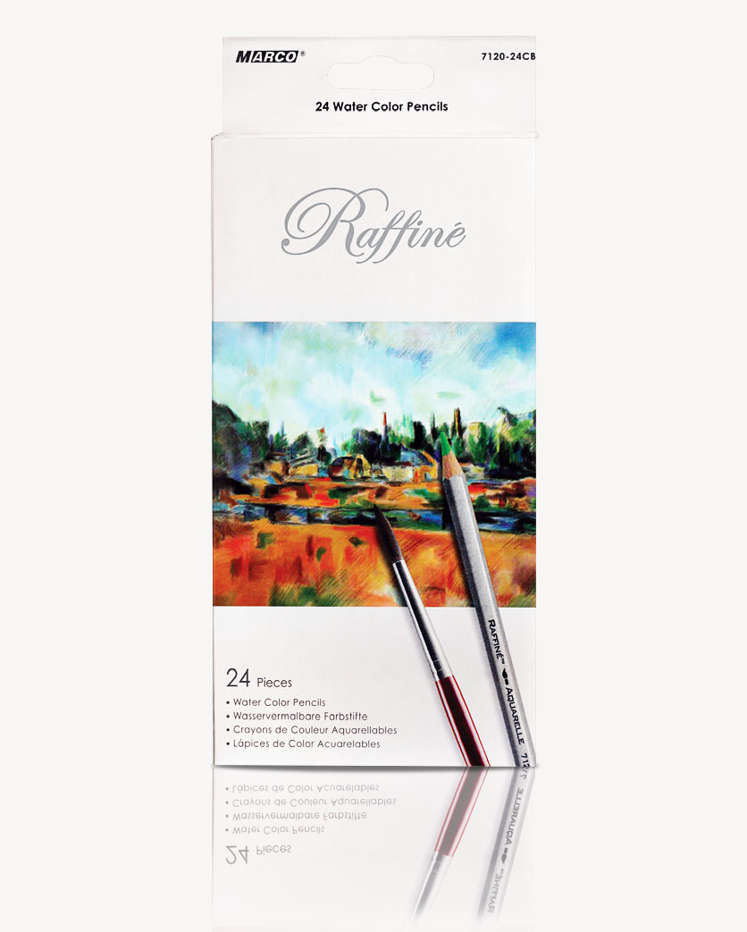 Олівці «Reffine» акварельні на 24 кольори, ТМ Marco