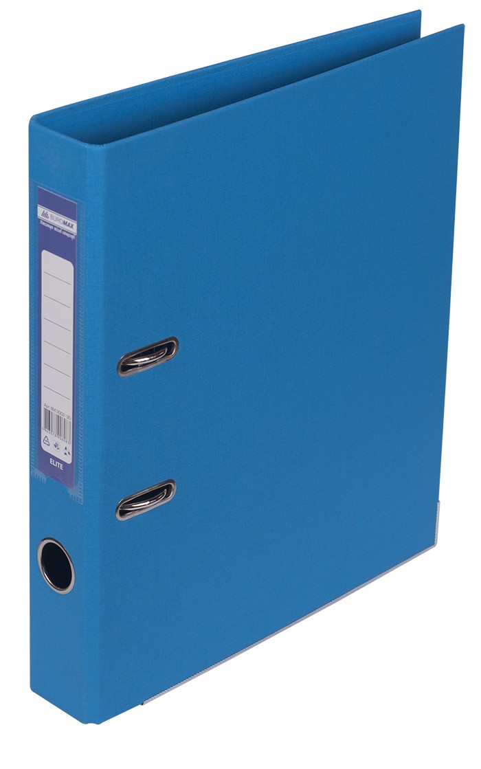 Папка-реєстратор «ELITE» А4 двостороння збірна 50 мм, PP, світло-синя, ТМ Buromax