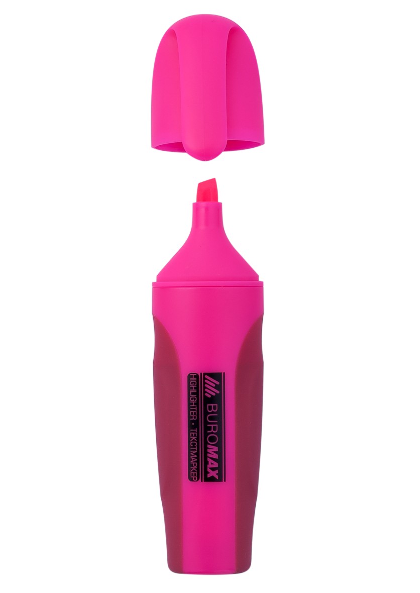 Маркер текстовий неоновий рожевий, ТМ Buromax