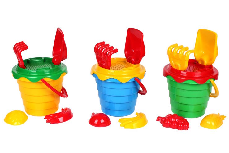 Набір для піску «Зібраний» з 6 предметів у сітці 22х21х14,5 см, ТМ Технок