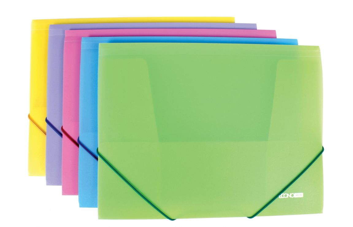 Папка A4 на гумках фактура «глянець», в асортименті, ТМ Economix