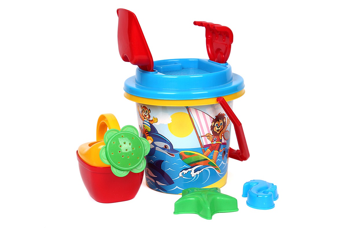 Набір пісочний «Зібраний 5» з 5 предметів у сітці 28х20х18 см, ТМ Технок