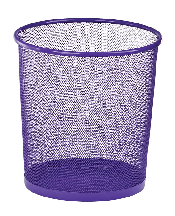 Кошик круглий, металевий, фіолетовий, 26,5х26,5х28 см, ZiBi