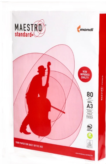 Папір «Maestro» А3 80 г/м2 клас В, 500 аркушів