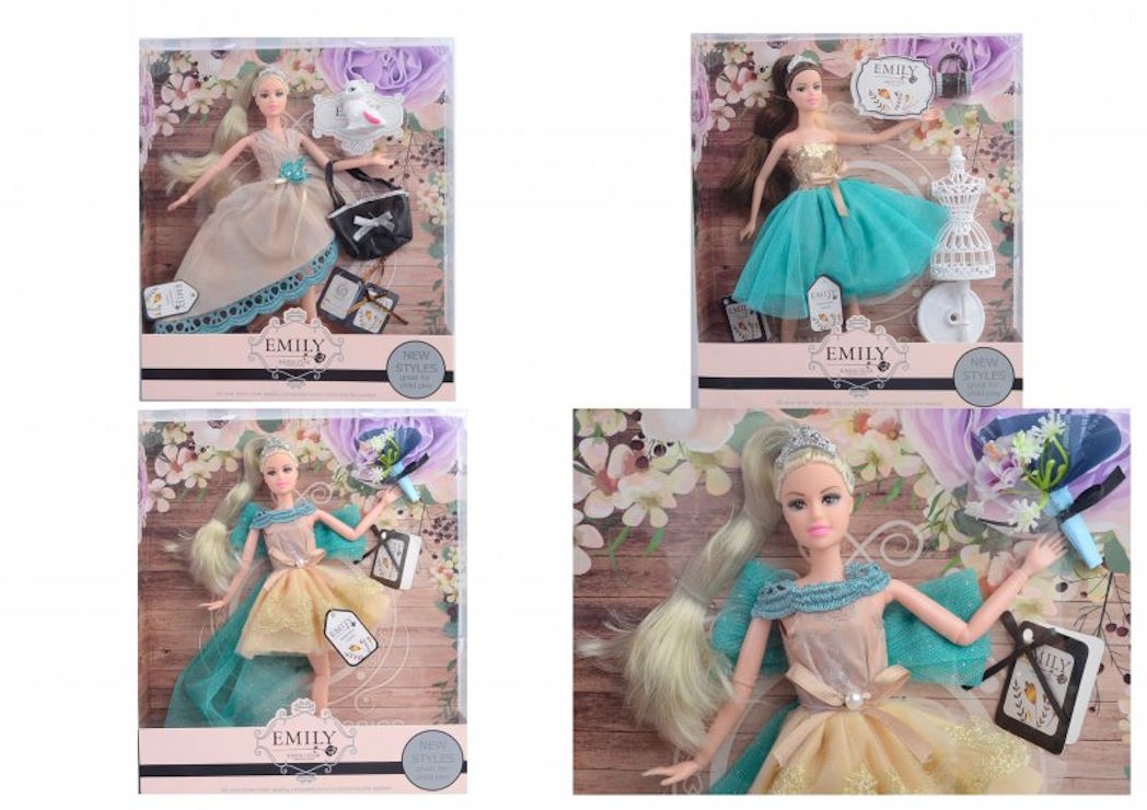 Лялька «Emily» з сумочкою та аксесуарами, в асортименті, у коробці 33х28х6 см