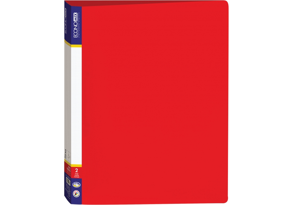 Папка пластикова А4 на 2 кільця червона, ТМ Economix