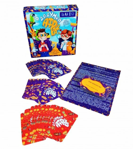 Гра карткова «Додумка Африка» розважальна, у коробці 18,5х18,5х4 см, ТМ Данко Тойс