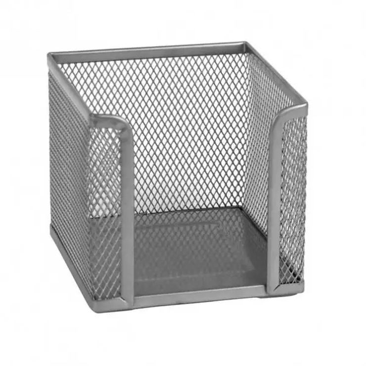 Бокс для паперу 100х100х100 мм, металевий, срібний, ТМ Leader