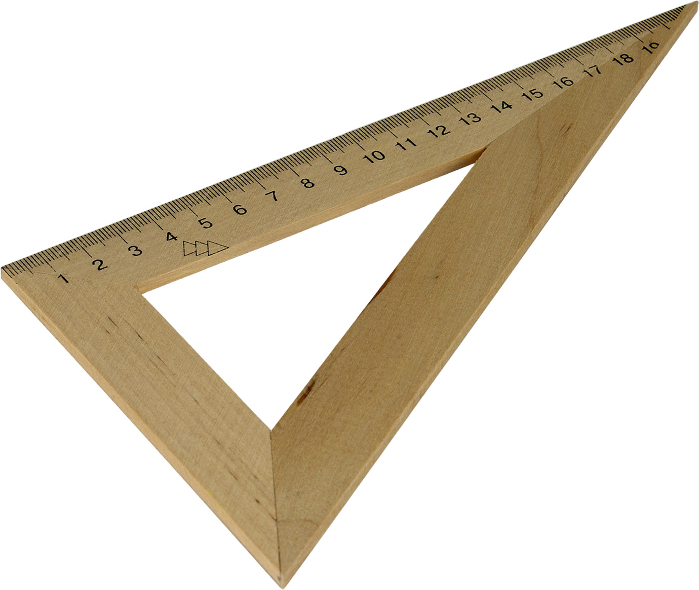 Трикутник дерев'яний 22 см, 60°х90°х30°