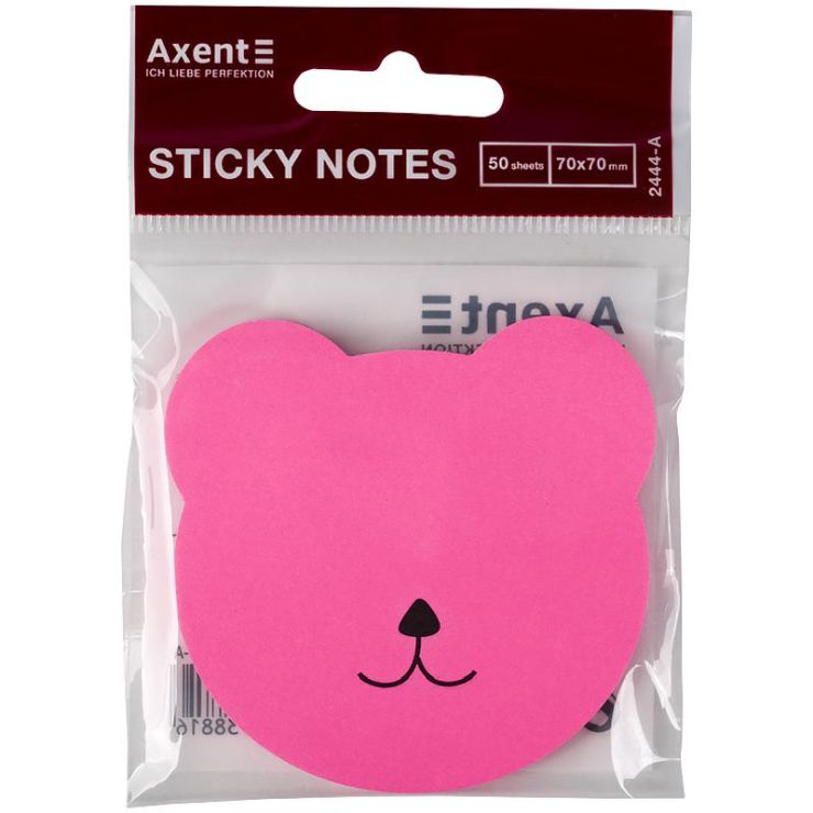 Блок паперу клеєний «Bear» 70х70 мм на 50 аркушів, TM Axent