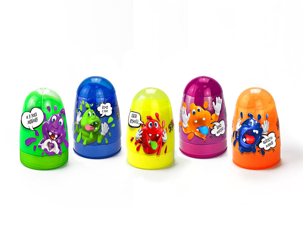 Слайм «Crazy Slime» у колбі 5х8 см, 20 шт у боксі 50х21,5х8 см, ТМ Данко Тойс