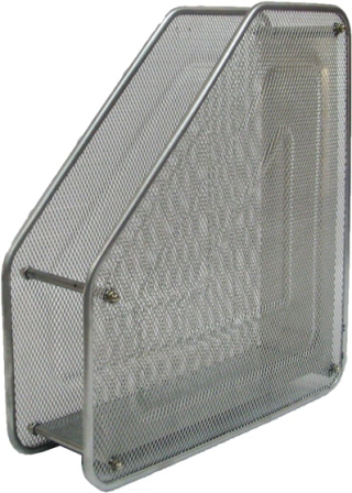 Лоток «Сітка» вертикальний металевий на 1 відділення срібний 335х285х80 мм, ТМ Leader