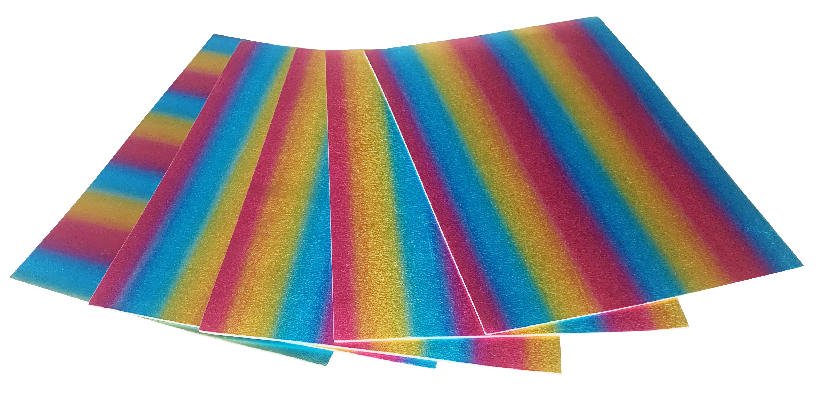 Фоаміран А4 товщиною 1,8 мм 5 аркушів, райдужний, ТМ Мандарин