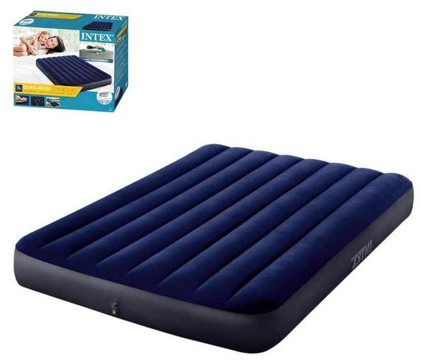 Матрац надувний 137х191х25 см синій з максимальним навантаженням до 170 кг, у коробці 28х11х36 см, ТМ Intex
