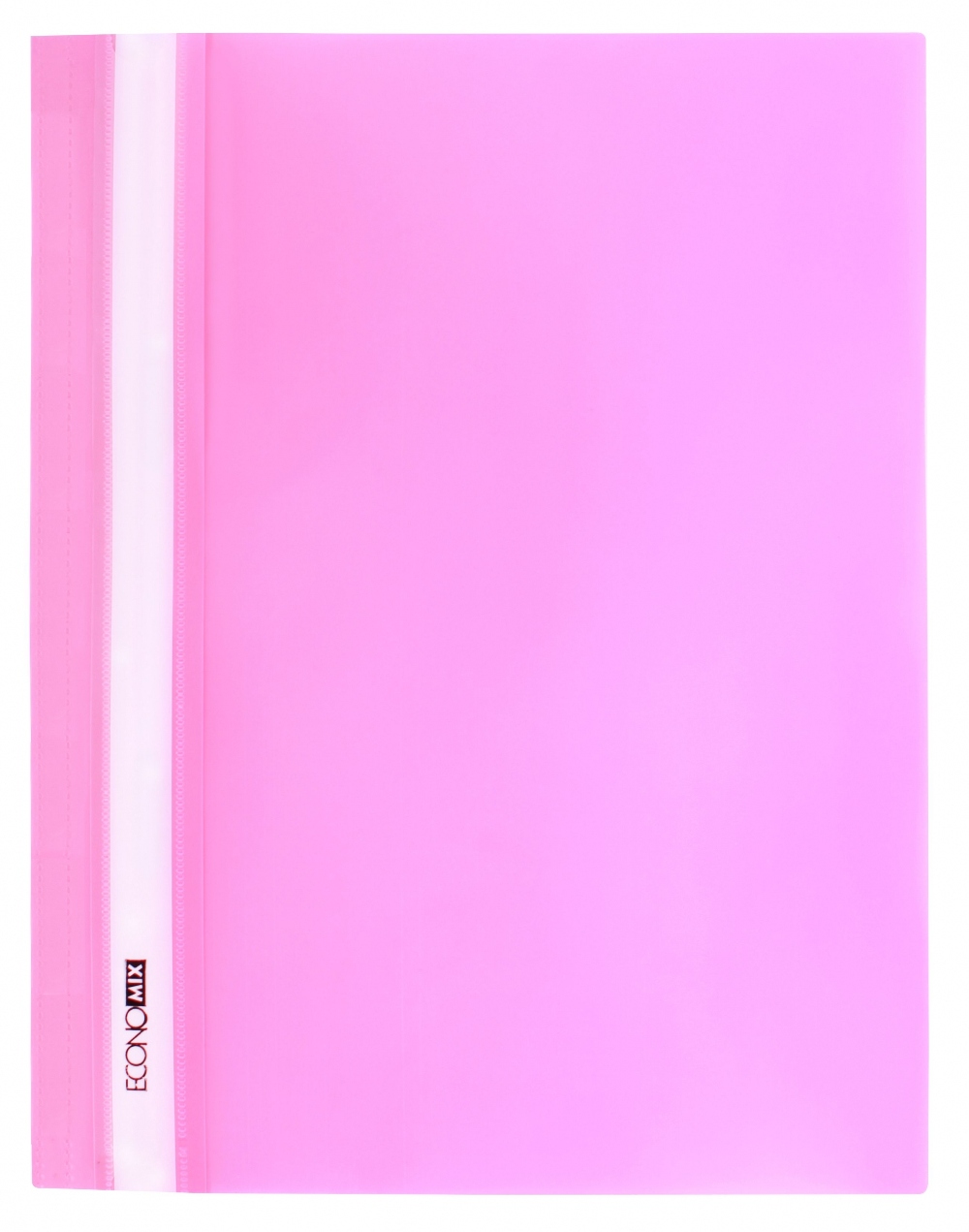 Папка-швидкозшивач А4 з прозорим верхом без перфорації, рожева, ТМ Economix