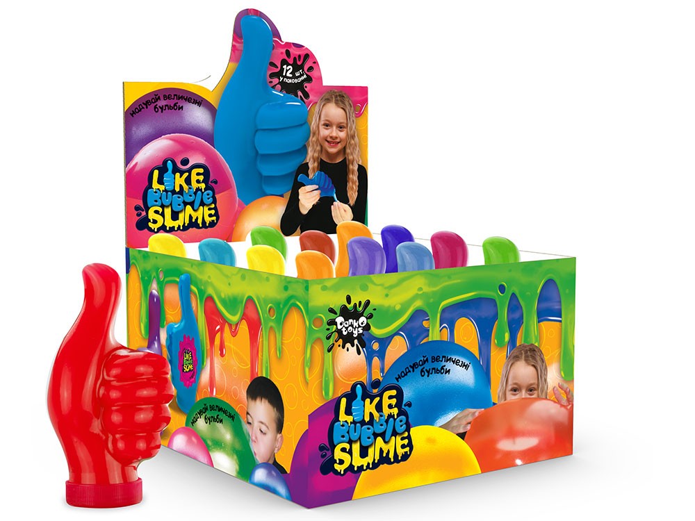 Слайм «LIKE Bubble Slime» у колбі 17,5х8,5 см, в асортименті, ТМ Данко Тойс